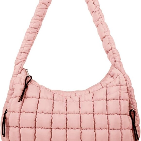 Quilted Tote Bag Nylon Large Capacity Puffer Shoulder Purse for Women - Picture 1 of 6